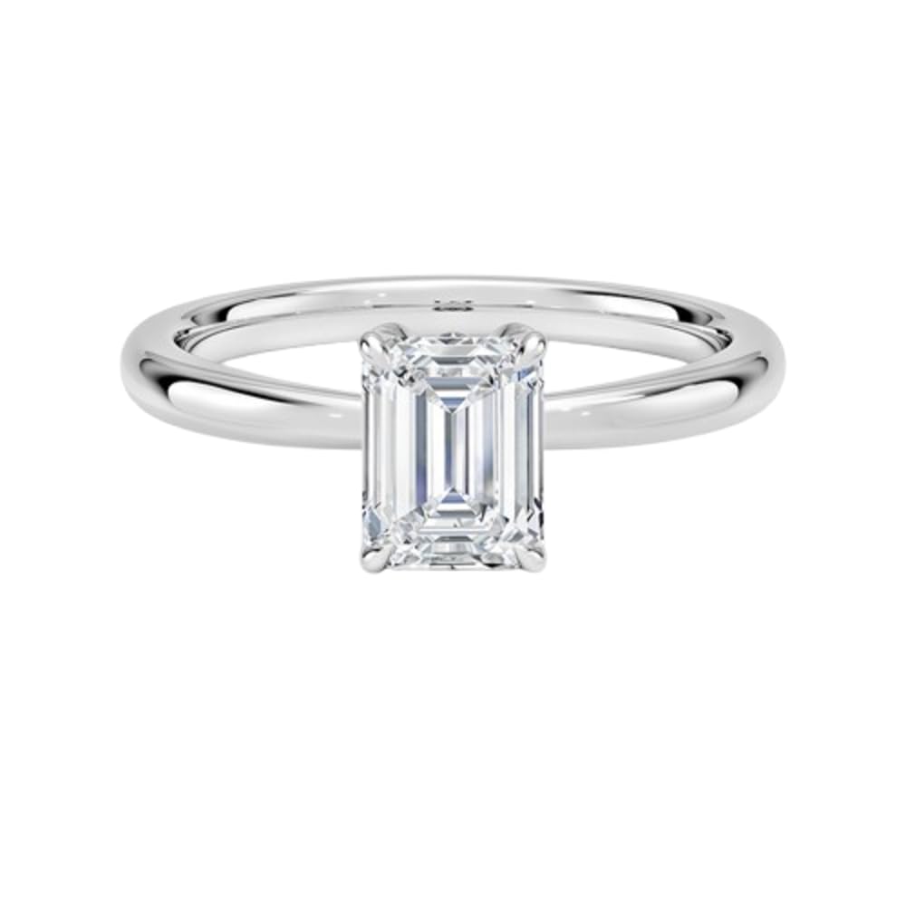 1 CT Emerald Cut Lab Grown Diamond Engagement Ring - view 4