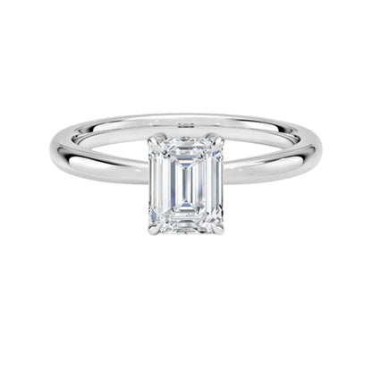1 CT Emerald Cut Lab Grown Diamond Engagement Ring - view 4
