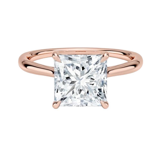 2 CT Princess Cut Lab Grown Diamond Engagement Ring - view 1