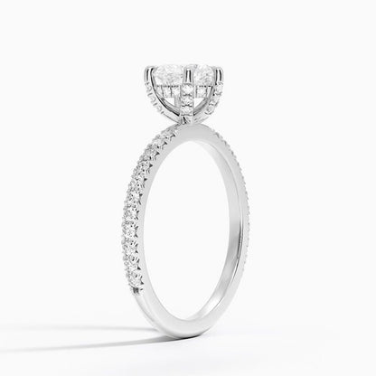 Hidden Halo 1 CT Heart Cut Lab Grown Diamond Engagement Ring - view 3