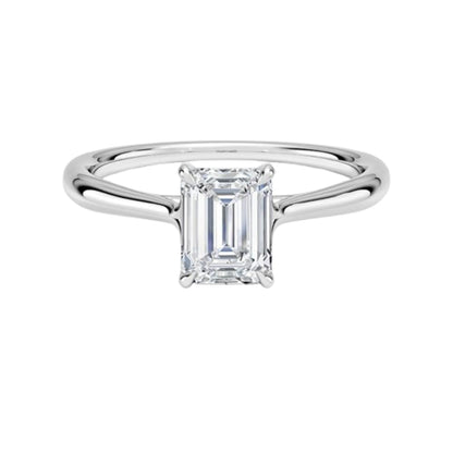 1 CT Emerald Cut Lab Grown Diamond Engagement Ring - view 4