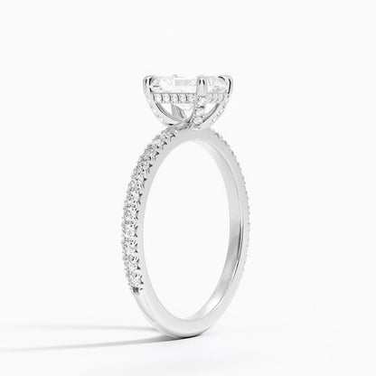 Hidden Halo 1 CT Radiant Cut Lab Grown Diamond Engagement Ring - view 2