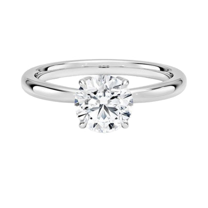 1 CT Round Cut Lab Grown Diamond Engagement Ring - view 4