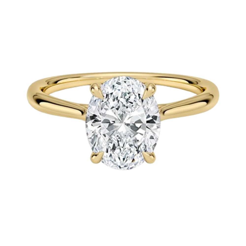 Solitaire 2 CT Oval Cut Lab Grown Diamond Ring - view 6