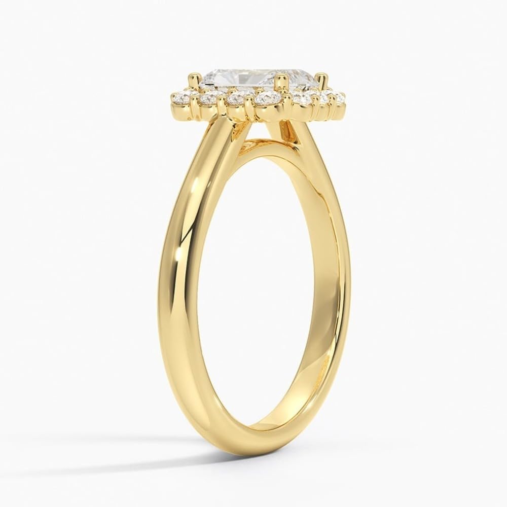 1 CT Radiant Cut Lab Grown Diamond Engagement Ring - view 2