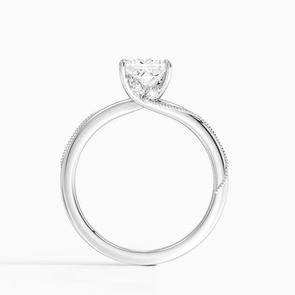 1 CT Princess Cut Lab Grown Diamond Engagement Ring - view 2