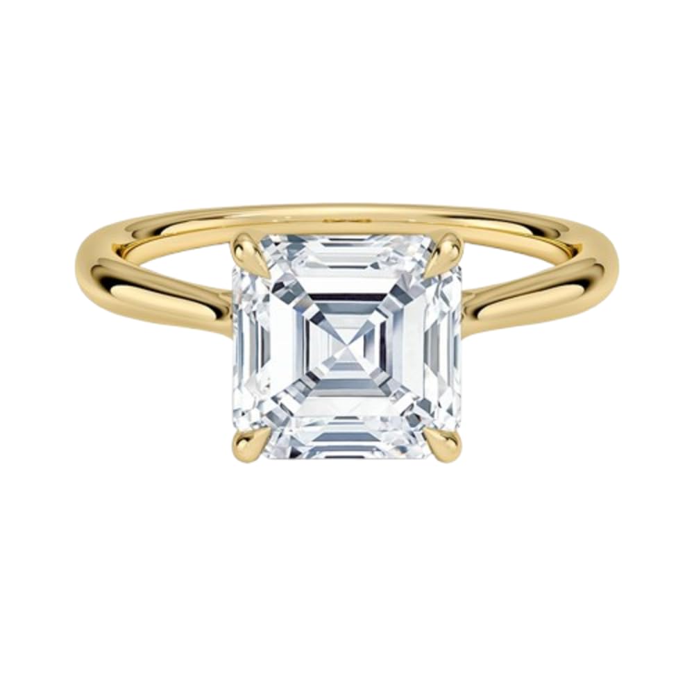 2 CT Asscher Cut Lab Grown Diamond Engagement Ring - view 6