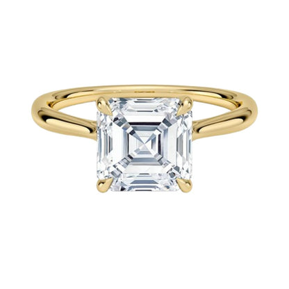 2 CT Asscher Cut Lab Grown Diamond Engagement Ring - view 6