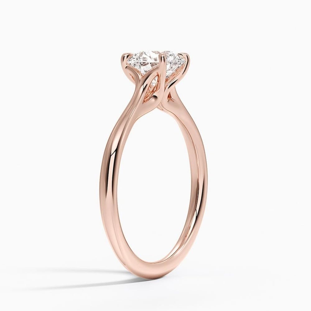 1 CT Round Cut Lab Grown Diamond Engagement Ring - view 2