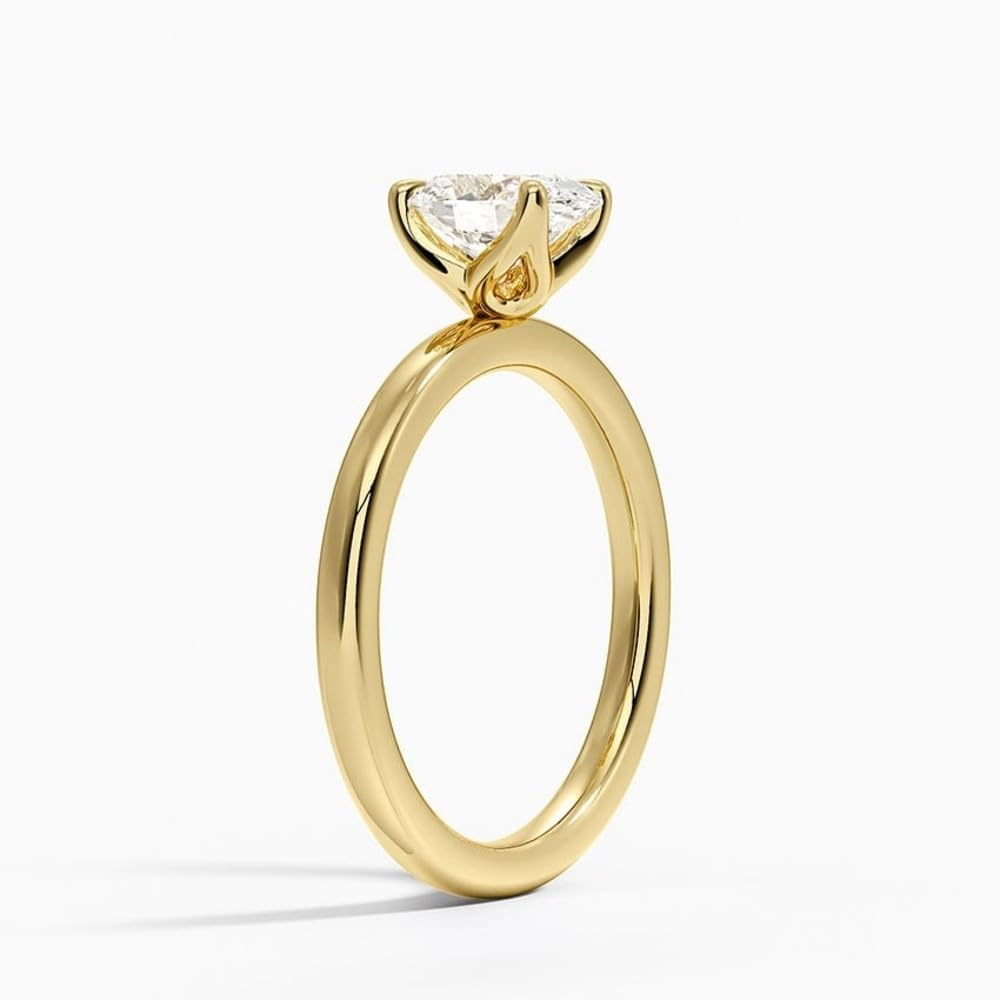Solitaire 1 CT Oval Cut Lab Grown Diamond Ring - view 2