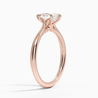 Solitaire 1 CT Pear Cut Lab Grown Diamond Ring - view 5