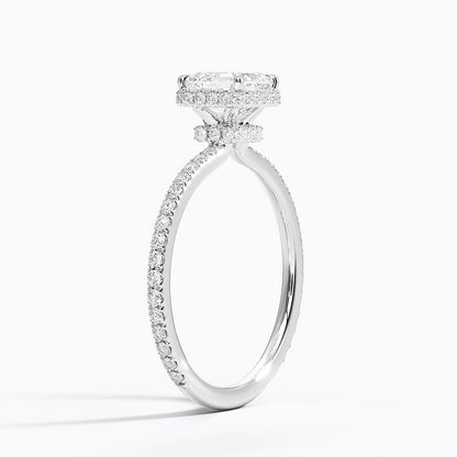 Hidden Halo 1 CT Asscher Cut Lab Grown Diamond Ring - view 2