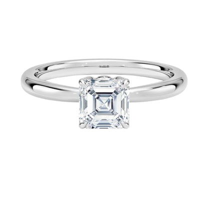 1 CT Asscher Cut Lab Grown Diamond Engagement Ring - view 1