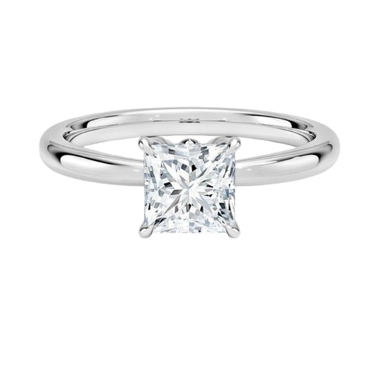 1 CT Princess Cut Lab Grown Diamond Engagement Ring - view 1