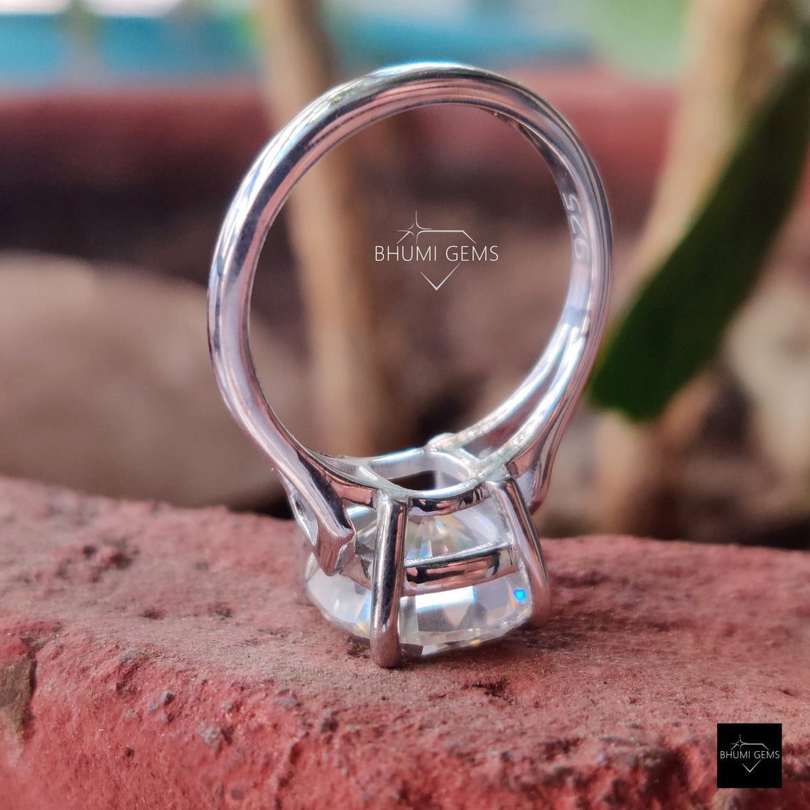 4 CT Cushion Cut Moissanite Solitaire Engagement Ring - view 6
