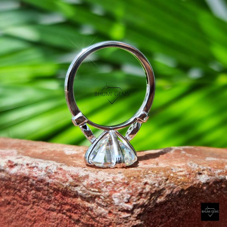 5 CT Asscher Moissanite Engagement Ring - view 5