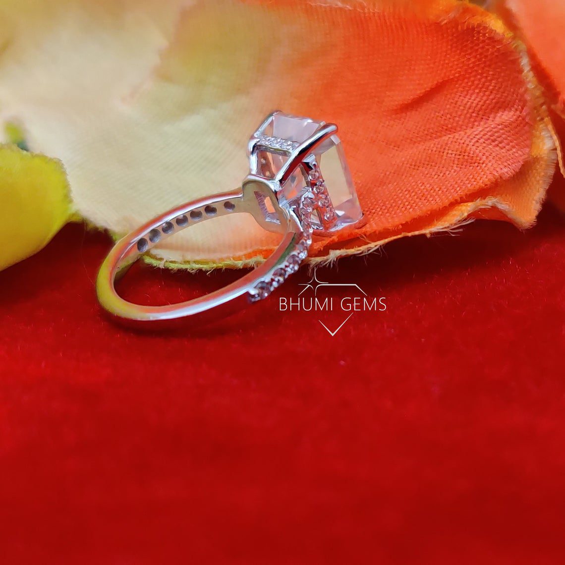 5.00CT Radiant Cut VVS1 Brilliant Diamond Moissanite Engagement Ring - view 6