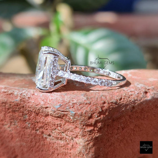 5.37TCW Radiant Cut Moissanite Ring - view 5