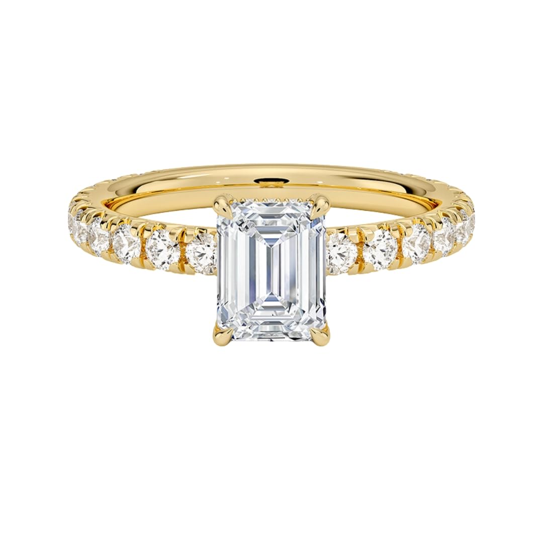 Solitaire 1 CT Emerald Cut Lab Grown Diamond Engagement Ring - view 1