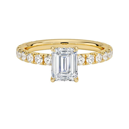 Solitaire 1 CT Emerald Cut Lab Grown Diamond Engagement Ring - view 1