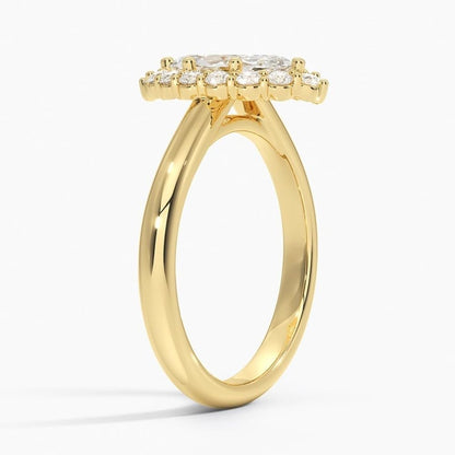 1 CT Marquise Cut Lab Grown Diamond Engagement Ring - view 3