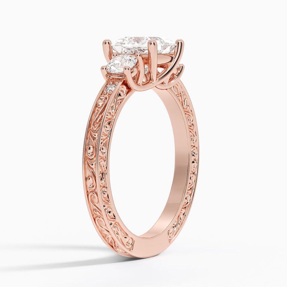 Solitaire 1 CT Princess Cut Lab Grown Diamond Engagement Ring - view 5