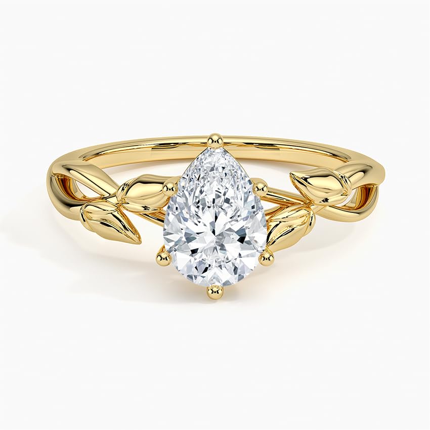 Split Shank 1 CT Pear Cut Lab Grown Diamond Engagement Ring - view 4