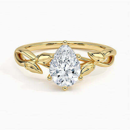 Split Shank 1 CT Pear Cut Lab Grown Diamond Engagement Ring - view 4