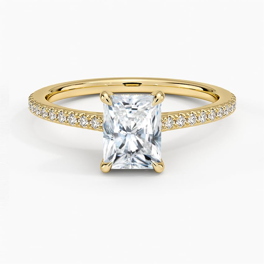 Solitaire 1 CT Radiant Cut Lab Grown Diamond Engagement Ring - view 4