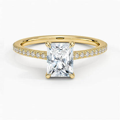 Solitaire 1 CT Radiant Cut Lab Grown Diamond Engagement Ring - view 4