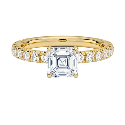 Solitaire 1 CT Asscher Cut Lab Grown Diamond Engagement Ring - view 1