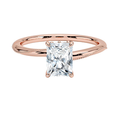 Solitaire 1 CT Radiant Cut Lab Grown Diamond Engagement Ring - view 6