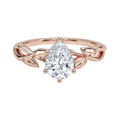 Split Shank 1 CT Pear Cut Lab Grown Diamond Engagement Ring - view 1