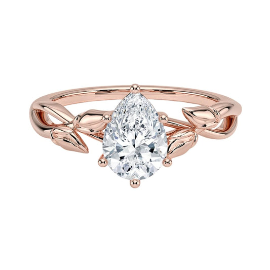 Split Shank 1 CT Pear Cut Lab Grown Diamond Engagement Ring - view 1