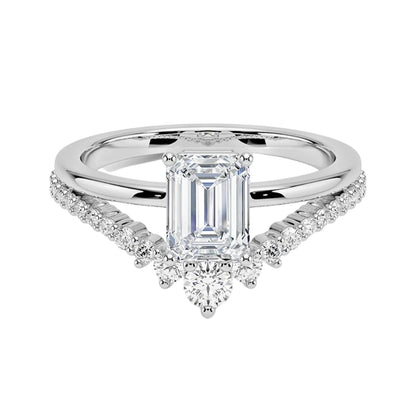Solitaire 1 CT Emerald Cut Lab Grown Diamond