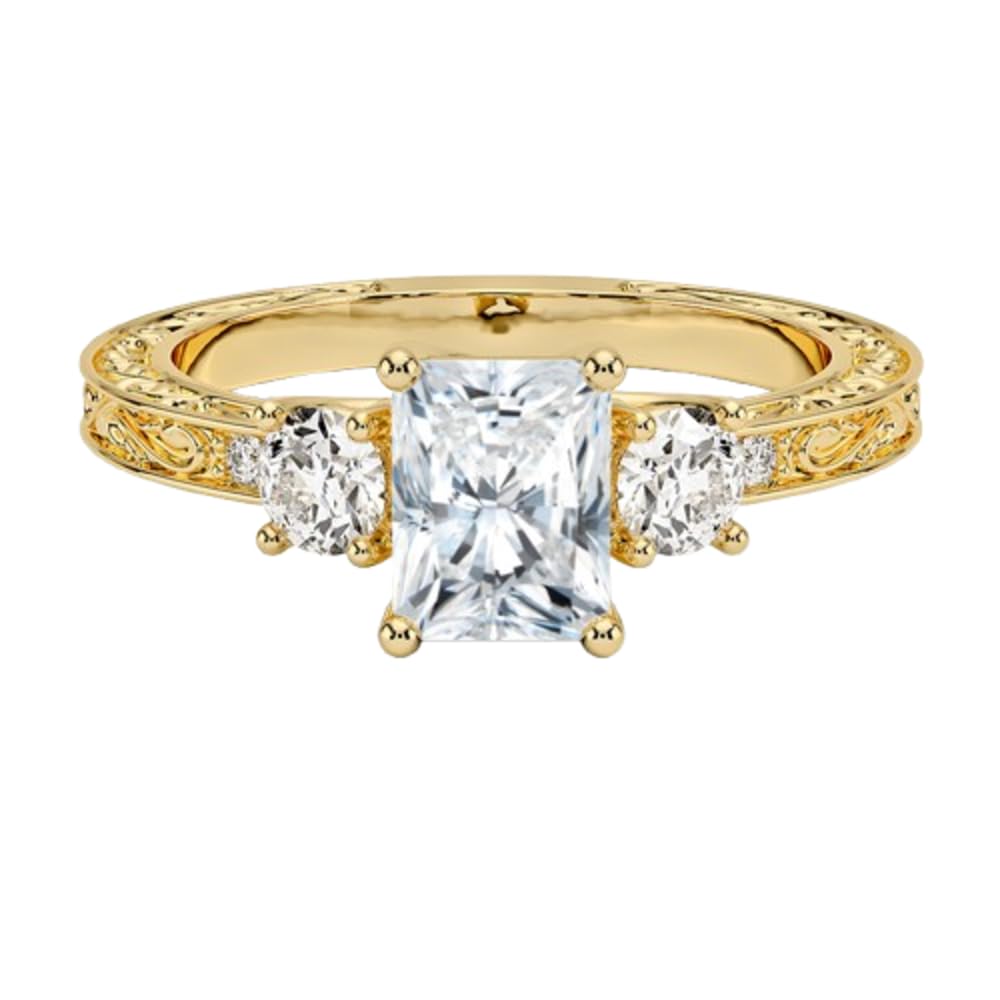 Solitaire 1 CT Radiant Cut Lab Grown Diamond Engagement Ring - view 6