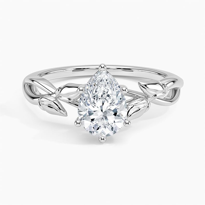 Split Shank 1 CT Pear Cut Lab Grown Diamond Engagement Ring - view 6