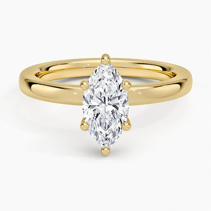 Solitaire 1 CT Marquise Cut Lab Grown Diamond Engagement Ring - view 4