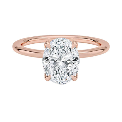 2 CT Oval Cut Lab Grown Diamond Engagement Ring - view 6