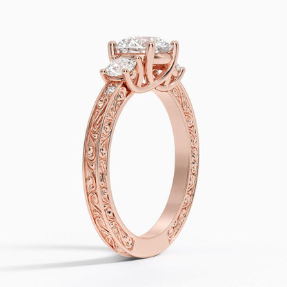 Solitaire 1 CT Round Cut Lab Grown Diamond Engagement Ring - view 7