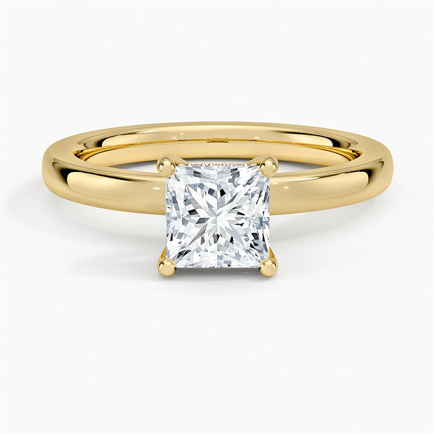 Solitaire 1 CT Princess Cut Lab Grown Diamond Engagement Ring - view 6