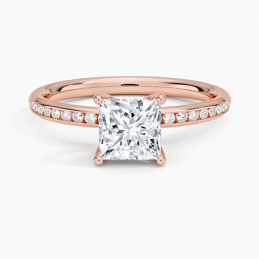 1 CT Princess Cut Lab Grown Diamond Engagement Ring - view 4