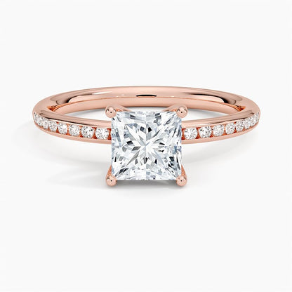 1 CT Princess Cut Lab Grown Diamond Engagement Ring - view 4