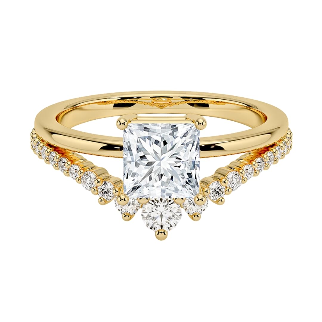1 CT Princess Cut Lab Grown Diamond