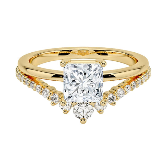 1 CT Princess Cut Lab Grown Diamond