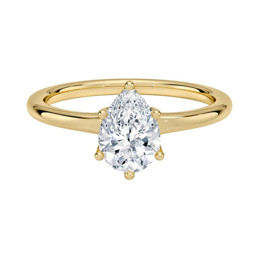 1 CT Pear Cut Lab Grown Diamond Engagement Ring - view 1