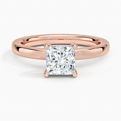 Solitaire 1 CT Princess Cut Lab Grown Diamond Engagement Ring - view 4