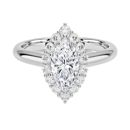 1 CT Marquise Cut Lab Grown Diamond Engagement Ring - view 5