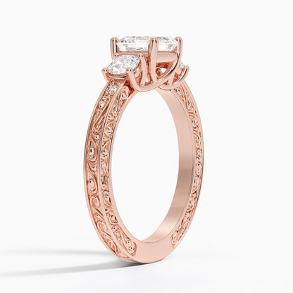 Solitaire 1 CT Asscher Cut Lab Grown Diamond Engagement Ring - view 5
