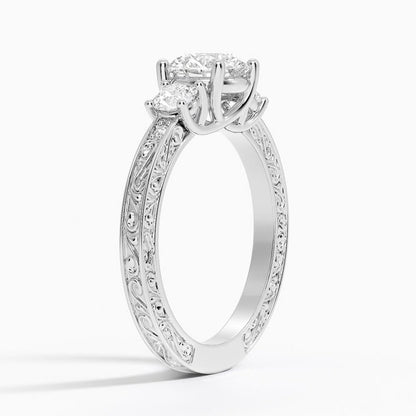 Solitaire 1 CT Round Cut Lab Grown Diamond Engagement Ring - view 5